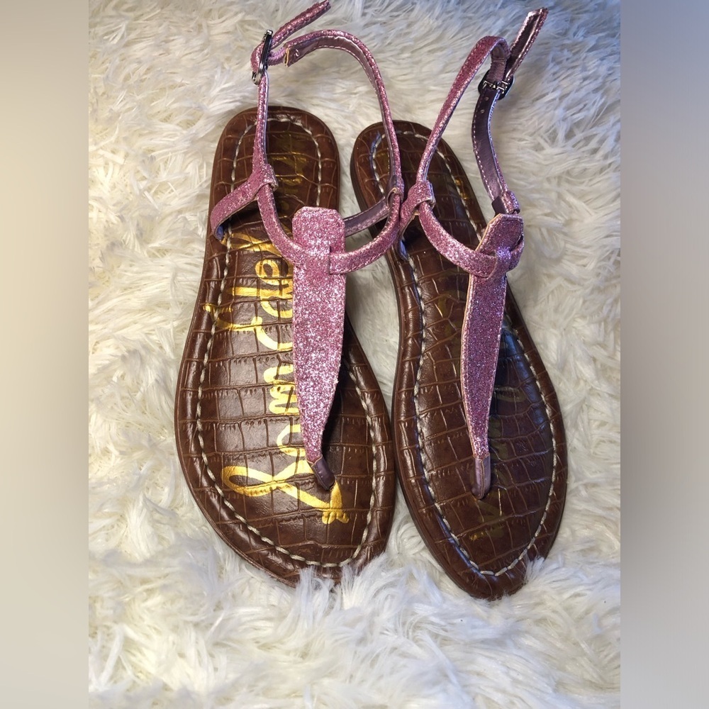 Sam Edelman Pink Glitter Gladiator Sandals NWOT size